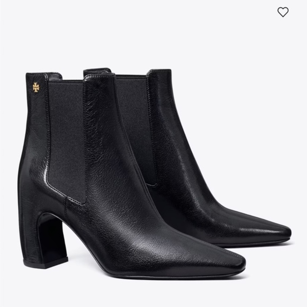 New Tory Burch Black Leather Ankle BANANA CHELSEA BOOT